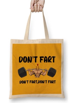 Dekado Gym Workout Fitness Lover Motivation Gift Quotes For Men Women Bez Çanta Uzun Saplı