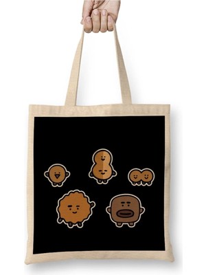 Dekado Bts BT21 Crunchy Squad Bez Çanta Uzun Saplı