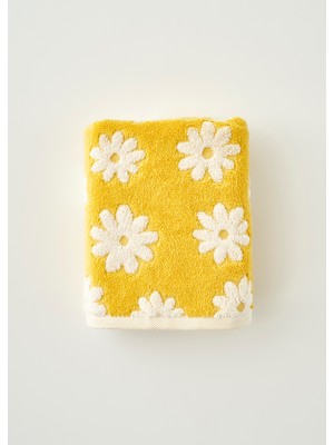 Bella Maison %100 Pamuk Daisy Jakarlı El Havlusu 30x50 cm Sarı Desenli Yumuşak Dokulu