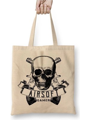 Dekado Airsoft Gamer White Bez Çanta Uzun Saplı