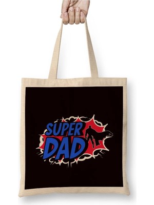 Dekado Super Father Dad Daddy Poppa Papa Husband Stepdad Grandpa Bez Çanta Uzun Saplı