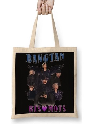 Dekado Bts Mots Bangtan Bez Çanta Uzun Saplı