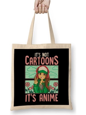 Dekado Cute It S Not Cartoons It S Anime Addicted Pun Bez Çanta Uzun Saplı