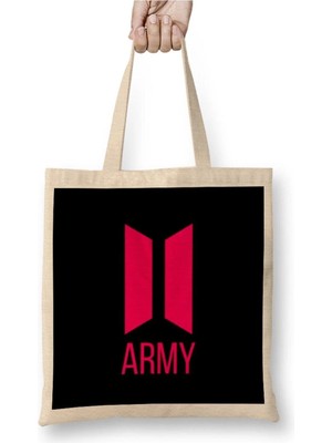 Dekado Bts Army Gıft Colors Bez Çanta Uzun Saplı