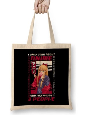 Dekado I Like Anime Video Games And Maybe 3 People Gamer Bez Çanta Uzun Saplı