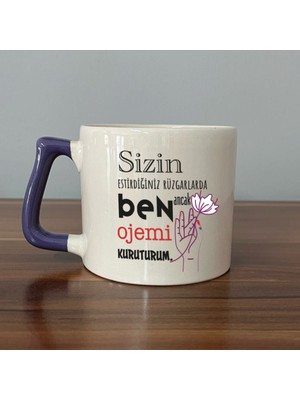 Mor Mürekkep Sizin Estirdiğiniz Rüzgar Ile Mor Kulplu Prime Laf Sokma Hediyesi Bardak Kupa Fincan Mug