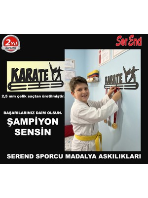 Serend Karate Temalı Madalya Askılığı, Madalya Askısı, Duvara Monte Madalya Tutucu, Ödül Duvar Askılığı