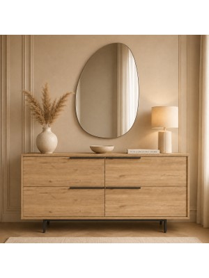 Voguemaxima Home Marina 4 Kapaklı Metal Ayaklı Konsol 160X44,5X74,3 cm Sepet