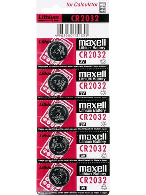 Luord-Store Maxell CR2032 3V Lityum Düğme Pil 5'li Paket