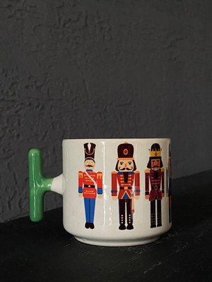 Mor Mürekkep Kurşun Asker Tam Tur Yeşil Kulplu T Yılbaşı Hediyesi Bardak Kupa Fincan Mug