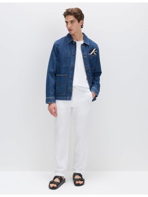 Marks & Spencer Regular Fit Keten Karışımlı Chino
