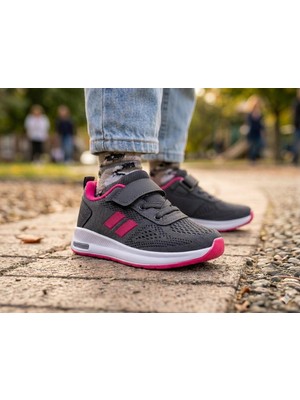Bukond Çocuk Günlük  Yumuşak Rahat Taban Triko Cırt Bantlı Spor Ayakkabı Sneaker