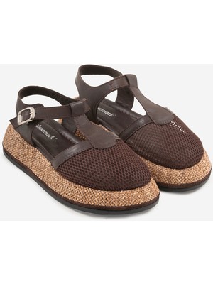 Shoemark Marzo  Kahve  Hakiki Deri &file Kadın Sandalet