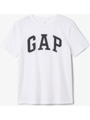 Gap Relaxed Fit Çocuk Beyaz T-Shirt