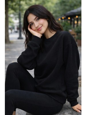Buyolog Kadın Oversize Premium 3 Iplik Şardonlu Sweatshirt