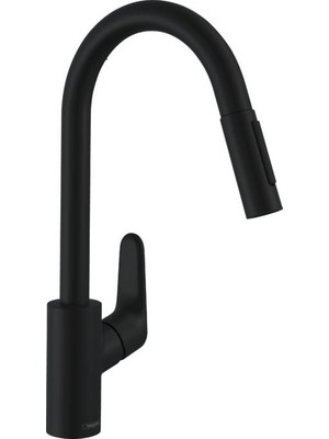 Hansgrohe Focus M41 Mutfak Bataryası Satin Siyah - 31815670