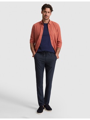 Pierre Cardin Erkek Lacivert Slim Fit Kanvas Pantolon 50320851-VR033