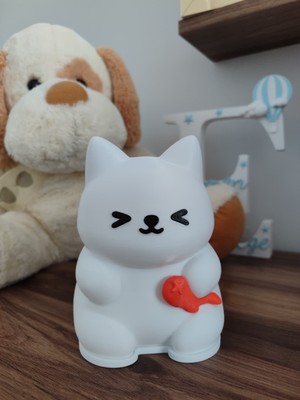 Meta Threed Dekoratif Sevimli Kedi Figürlü Gece Lambası / Ortam Işığı / Masa Üstü Dekor / Hediyelik