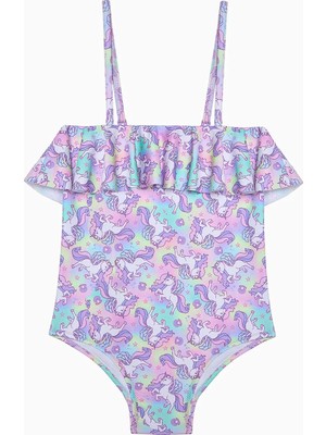 Penti Kız Çocuk Sweet Unicorn Fırfırlı Straplez Mayo