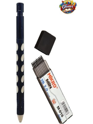 Glanart Başlangıç Üçgen Ergonomik Yapılı 2.0 mm Kalın Uçlu Uçlu Kalem Seti ( 1 Kalem + 1 Uç )