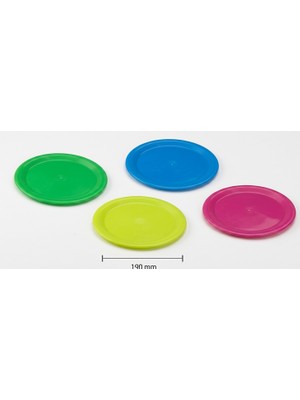 Ark Renkli Plastik Tabaklar 3 Adet Karışık Renk