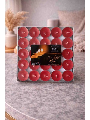 Mumsan 50 Adet Tealight Mum 8 gr 3 Saat Yanma Süreli Dekorasyon ve Ortam Aydınlatma Mumu