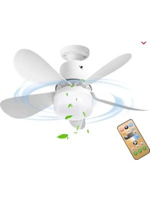 Azurtech LED Işıklı Akıllı Tavan Vantilatörü Beyaz Renk 3 Kanatlı Uzaktan Kumandalı Aydınlatma