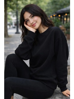 Buyolog Kadın Oversize Premium 3 Iplik Şardonlu Sweatshirt