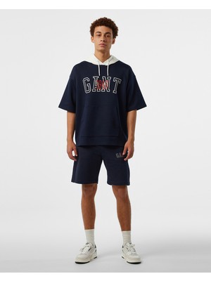 Gant Erkek Lacivert Kapüşonlu T-Shirt 2825161T.433