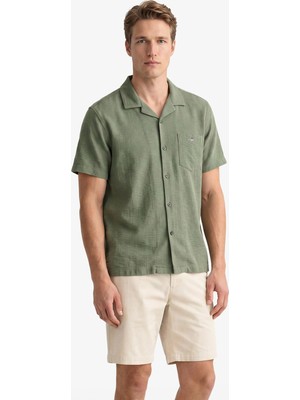 Gant Erkek Yeşil Düğmeli Yaka Logolu Gömlek 3826164T.379