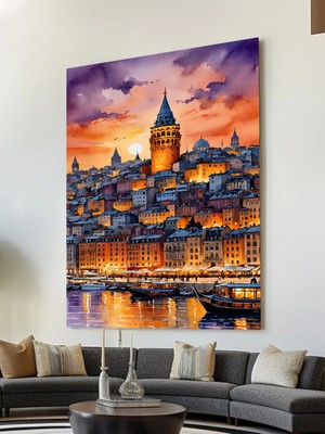 Galata Kulesi Manzarası Kanvas Tablo