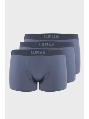 Lufian Erkek Mark 3 Adet Modal Dikişsiz Boxer 111080035 Mavi