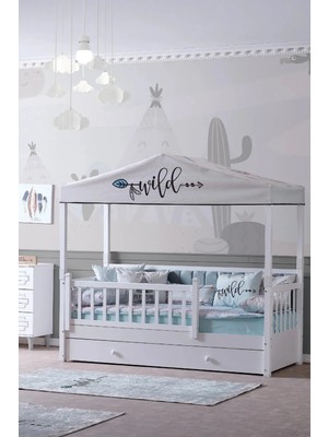 Palmera Soho Montessori Çatı 90X190 Wildbebek/çocuk Karyolası 90X190 – Zarif & Güvenli Tasarım (Yavru Karyola Dahil 80X180) Montessori Dahil