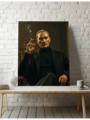 Atatürk Portre Tablo Ev Ofis Dekoratif Kanvas Tablo