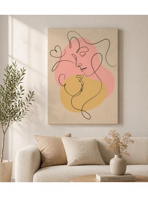 Minimalist Anne & Çocuk Kanvas Tablo – Modern Dekoratif Duvar Tablosu