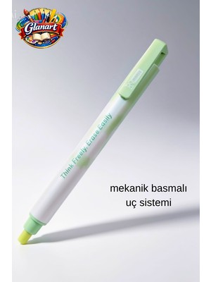 Glanart Mekanik Basmalı Kalem Tipi Silgi 1 Adet