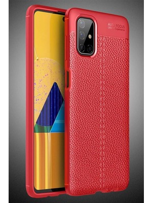 Colezium Galaxy M51 Kılıf Auto Fus Kapak - Kırmızı