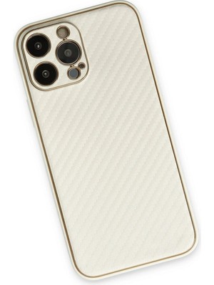 Colezium Iphone 13 Pro Max Kılıf Co Karbon  - Beyaz
