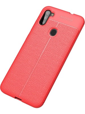 Colezium Galaxy A11 Kılıf Auto Fus Kapak - Kırmızı
