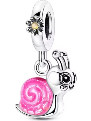 Fubena Sevimli Pembe Salyangoz Sallantılı Charm