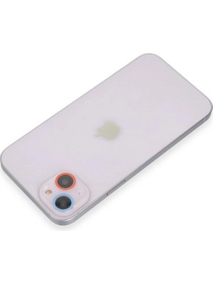 Colezium Iphone 13 Mini Renkli Kamera Lens Koruma Cam - Pembe-Mi