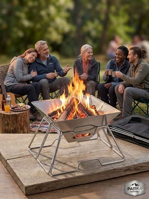 Patika Outdoor Tam Portatif Mangal ve Ateş Çukuru