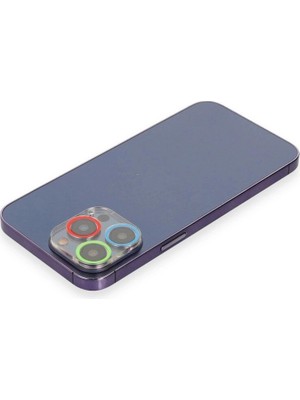 Colezium Iphone 13 Pro Renkli Kamera Lens Koruma Cam - Mi-Yeşil