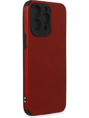 Colezium Iphone 15 Pro Kılıf Loop Deri  - Kırmızı