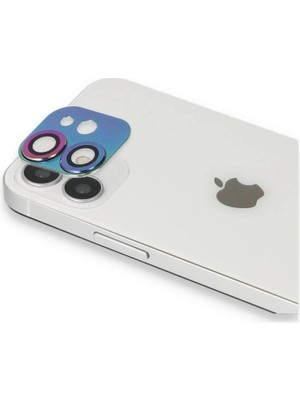 Colezium Iphone 11 Pers Alüminyum Kamera Lens - Rainbow