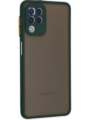 Colezium Galaxy A22 Kılıf Montreal  Kapak - Yeşil