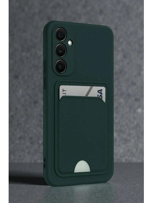 Colezium Galaxy S24 Fe Kılıf Kelvin Kartvizitli  - Koyu Yeşil