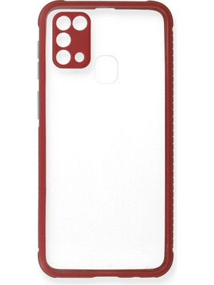 Colezium Galaxy M31 Kılıf Miami Şeffaf  - Fuşya