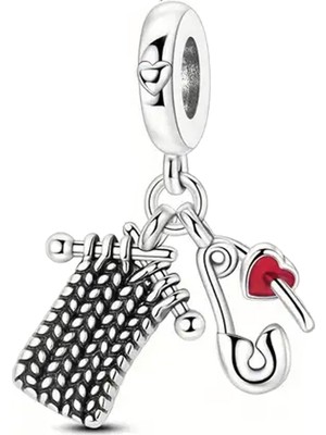 Fubena Örgü ve Iğnesi Sallantılı Charm