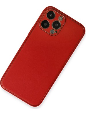 Colezium Iphone 13 Pro Kılıf Co Deri  Kapak - Kırmızı